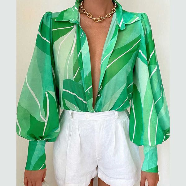 

women's clothing autumn new style temperament casual print long sleeve loose blouse for female mujergcdb, White