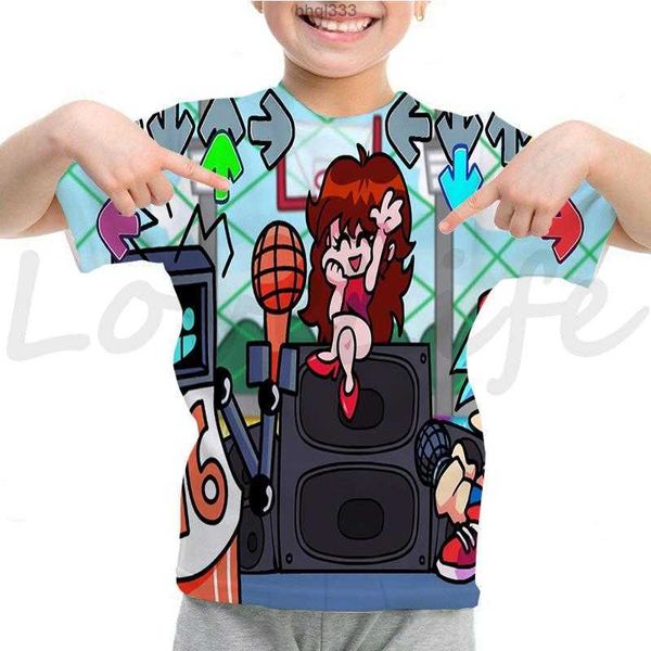 

dxau 2z2t men's t-shirts boys friday night funkin t shirt cartoon fnf game funny short sleeve summer children 3d t-shirt kids kawaii cl, Blue