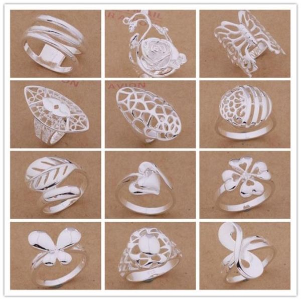 

mixed order 24pcslot 925 silver plated fashion ring 69 party style pretty cute christmas gift 1887287