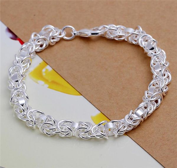 

low 925 sterling silver plated chain bracelet fashion jewelry 1974968, Black