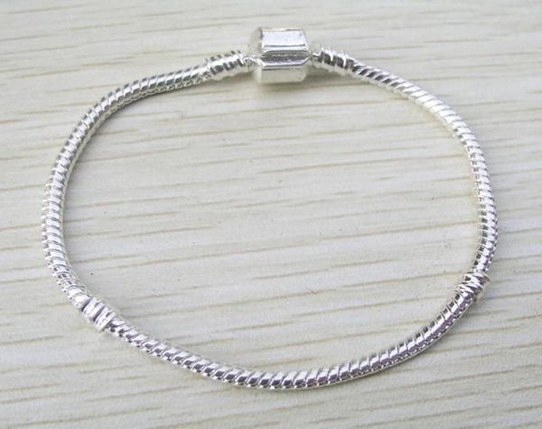 

brand new 1621cm silver plated snake chain for european bracelet fashion jewelry diy4946701, Golden;silver