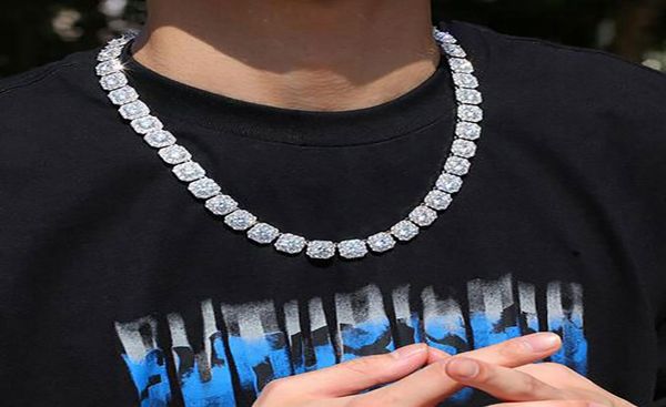 

13mm square dianond tennis chain luxury cubic zirconia designer diamond 14k gold tennis chains mens jewelry hip hop 1624inch1124649, Black