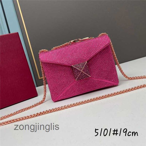 

fashionable bag beach women crossbody diamond valentinoc bags fashion classic lady designer inlaid handbags crystal large rivet underarm lea