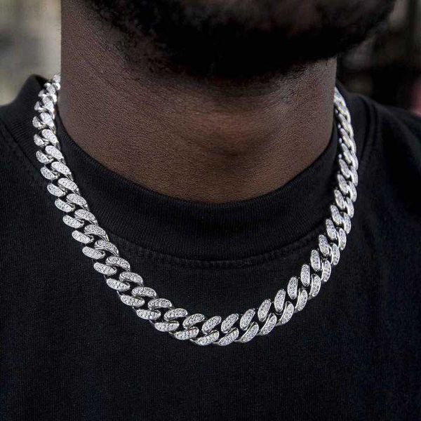 

hip hop 8mm necklace in gold plating moissanite s925 necklace cuban chain jewelry for men/women, Silver