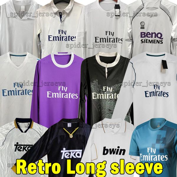 

1998 retro zidane r.carlos soccer jerseys 2000 02 06 07 real madrids football shirts redondo morientes raul mcmanaman 2012 14 15 16 17 18 se, Black;yellow