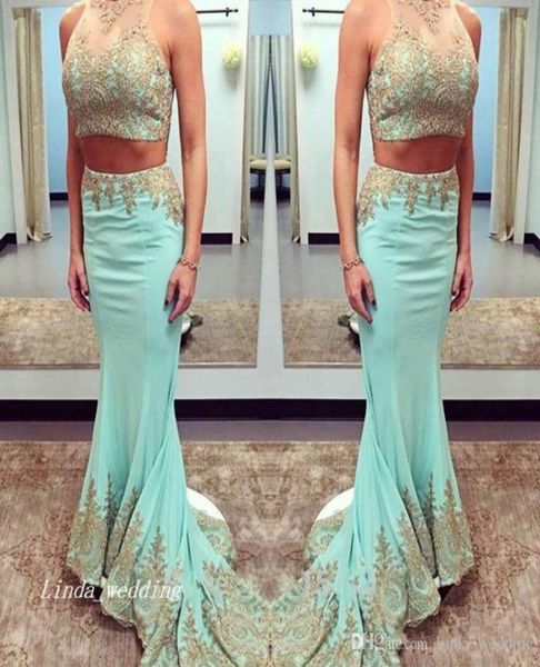 

2019 fashionable 2 pieces prom dress new arrival mermaid appliques lace party gown custom make plus size5781958, Black