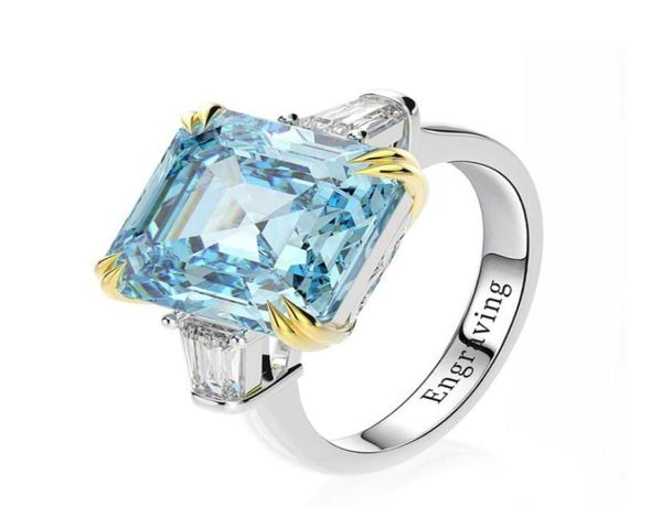 

bread diamond ring s925 silver materials luxury iced ring lady for lover fashion jewelry whole set diamond shine cubic zirconi6717302, Golden;silver