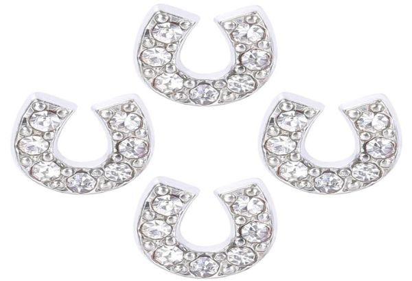 

20pclot crystal horseshoe charm floating locket charms fit for magnetic memory living lockets as jewelry making6910021, Bronze;silver