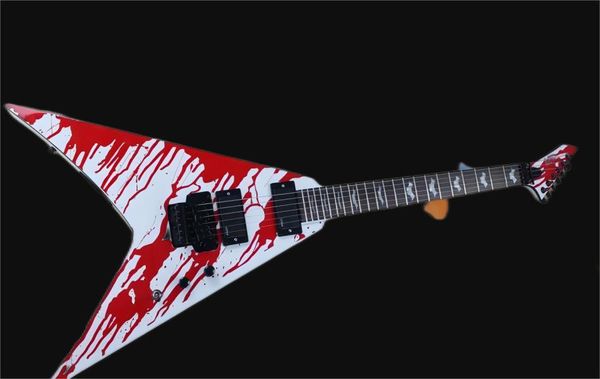 

custom electric guitar, model james het, with tears of blood, new product, ing