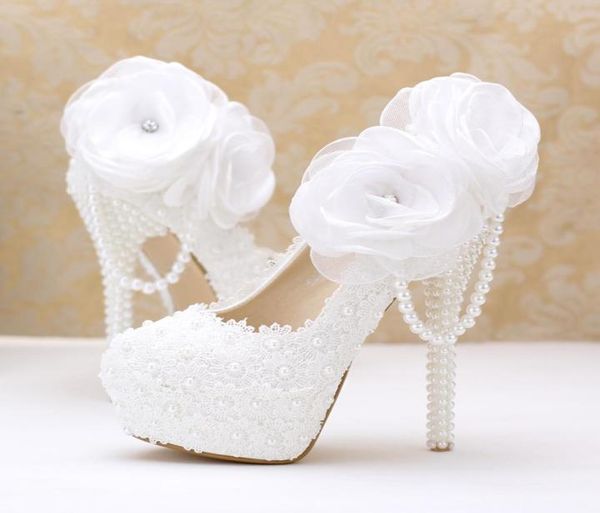 

pearls crystals wedding shoes white custom made size 10 cm 12cm 14cm high heel bridal shoes party prom women pumps 3247125, Black