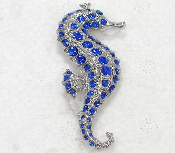 

whole fashion brooch rhinestone seahorse pin brooches corsage men039s woman accessories c1011635090284, Gray