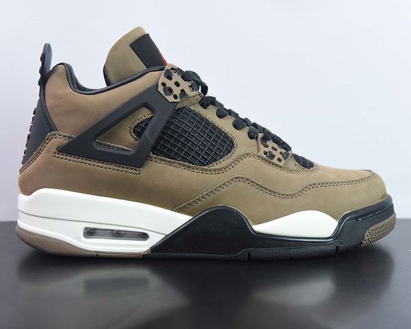 

travis s x jumpman 4 retro brown basketball shoes 4s brown black beige outdoor running trainers sports sneakers with box