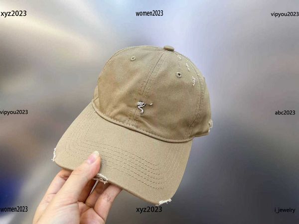 

fashion women hat designer metal logo decoration girl cap broken hole design ball cap #including brand box new arrival, Blue;gray