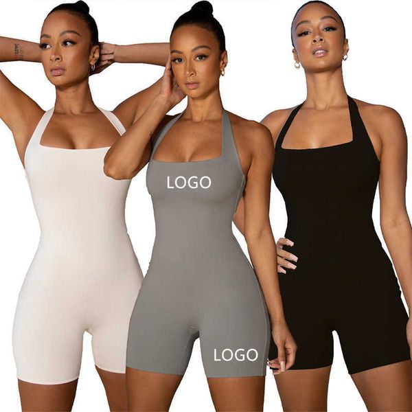 

custom workout gym clothing women quick dry yoga set one piece short yoga gym fitness jumpsuit one piece yoga suitluq, Black;gray