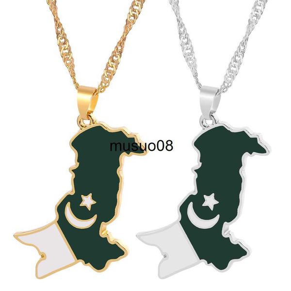 

pendant necklaces pakistan map national flag pendant necklace for women men fashion map ethnic choker necklaces jewelry gift for pakistani f, Silver