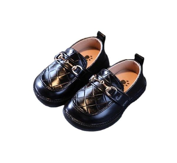 

athletic outdoor baby leather shoes 2021 autumn infant toddler soft sole casual loafers peas boys kid sneaker1361130, Black