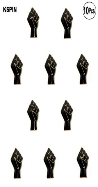 

raised fist of solidarity enamel pin red black brooch bag hat clothes lapel pin badge black lives matter jewelry gift 10pcs a lot6735653, Gray