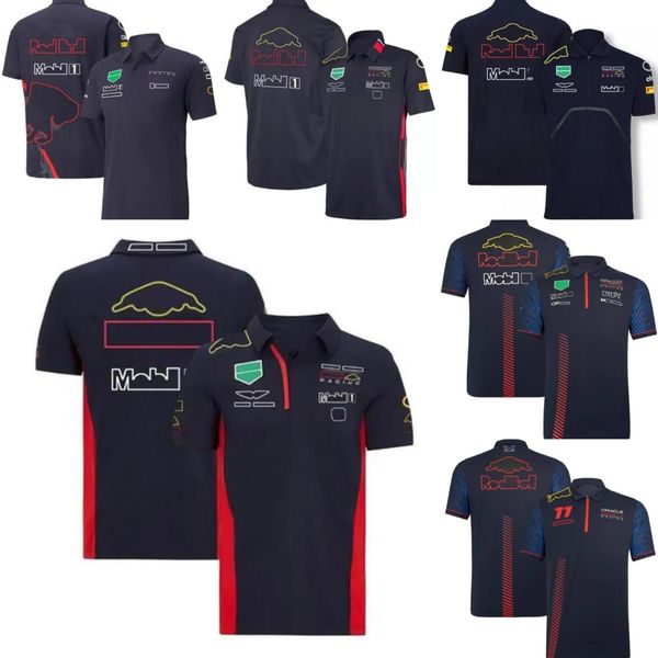 

summer f1 racing polo shirt new team uniform lapel t-shirt, the same custom