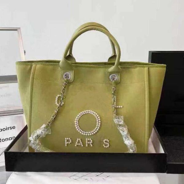 

brand luxury women's hand bags beach bag embroidered handbag canvas chain backpack evening handbags female pearl big shopping designer