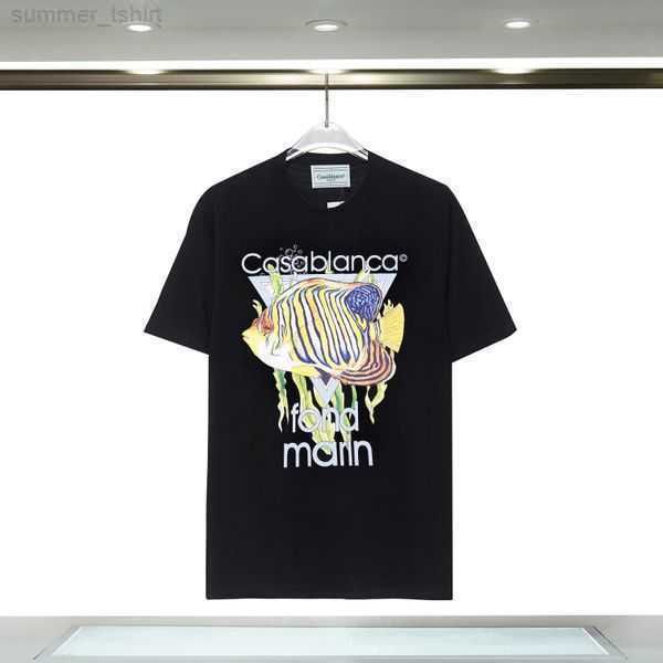 

summer t shirt men designer t shirts casablanc casablanca shirt wear summer round neck sweat absorbing short sleeves outdoor tshirts designe, White;black