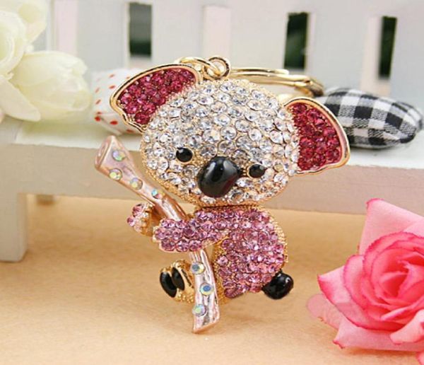 

drop full rhinestone keyringcute koala keychainkey holder pursehandbag charms accessory nice giftalloy crystal ke4811381, Slivery;golden