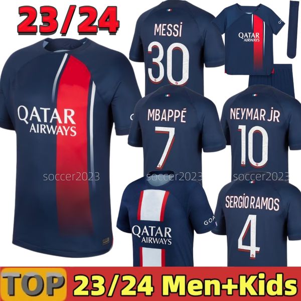 

4xl 2024 2023 mbappe hakimi player #30 soccer jerseys sergio ramos new 23 24 maillots de football marquinhos verratti psgs hakimi men kids k, Black;yellow