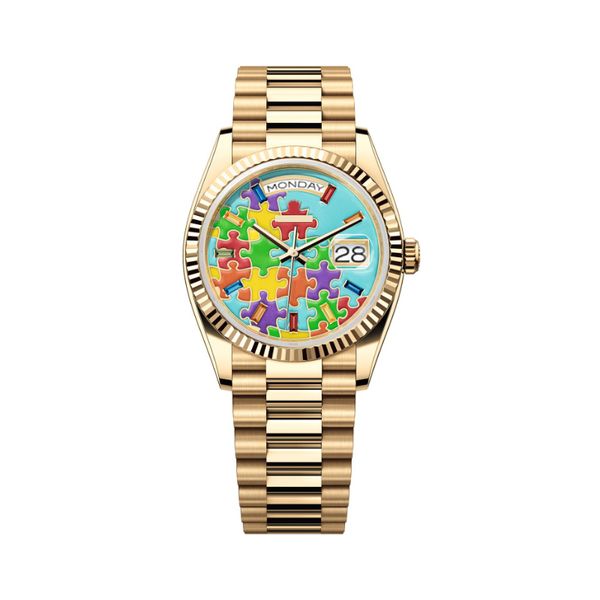 

date mens watch designer new puzzle rolej watches 2813 automatic mechanical 40mm stainless steel waterproof 36mm womens u1 orologio watch ja, Slivery;brown