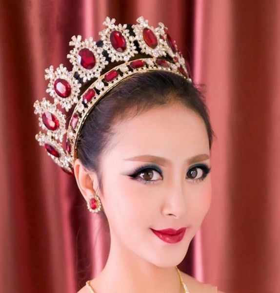 

crown bridal tiaras crystals wedding crowns crown princess big full of luxury crownheadband hair accessories party wedding tiara h9425567, Silver