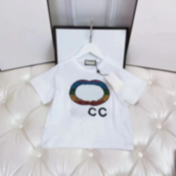 

fashion designer clothing sets kids t-shirt shortst british fashion summer childrens treasures and girls cotton two piece brand dhgate, White