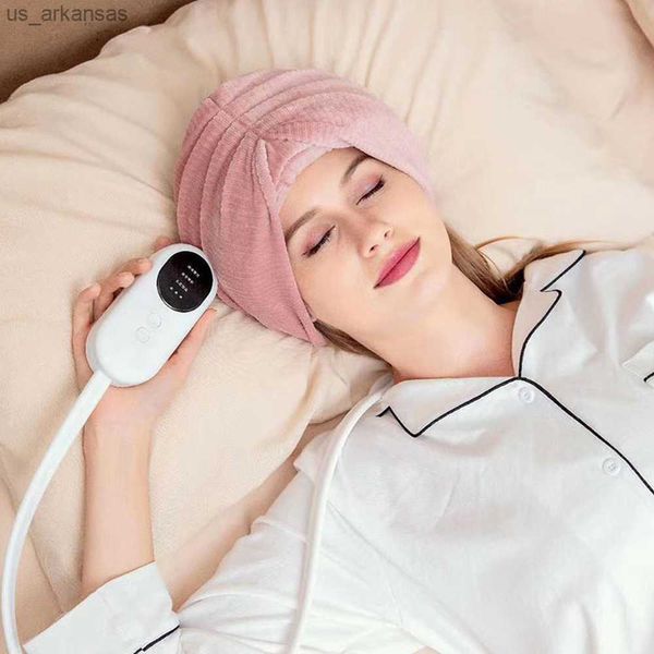 

new electric heated vibration head massager air compression kneading heads massager for headache stress relief and deep sleeping l230523