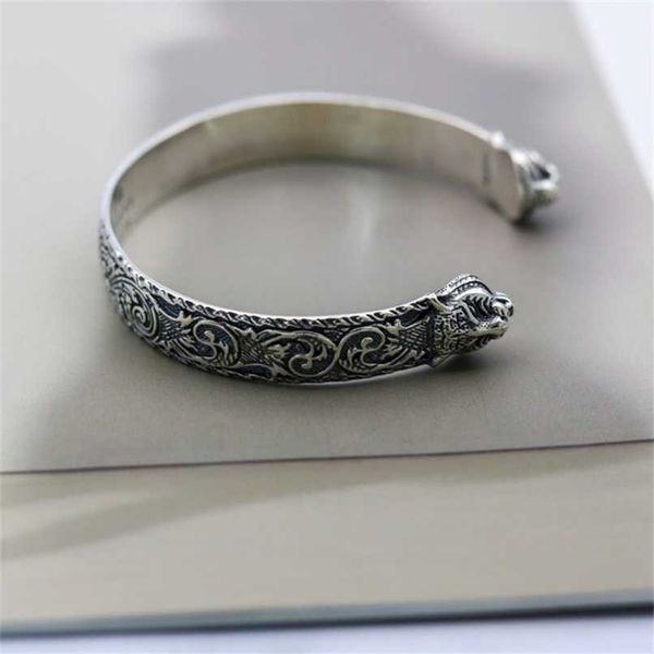 

70% off designer jewelry bracelet necklace ring classic head cat relief pattern couple bracelet, Black