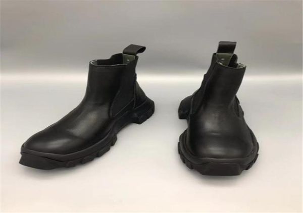 

heavy bottom tpu high slip on phlegethon thick sole platform luxuy boots cow italy leather boot3298844, Black