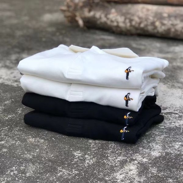 

men's polos shirt summer clothes casual fashion embroidery tee, White;black