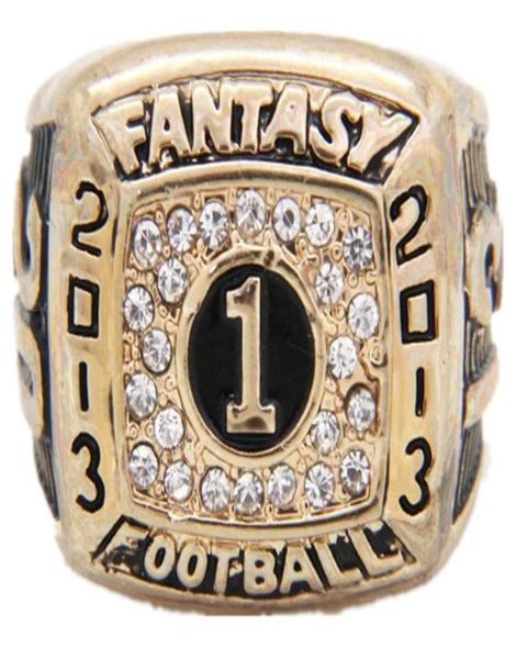 

great quatity 2013 fantasy football league championship ring fans men women gift ring size 113170414, Silver