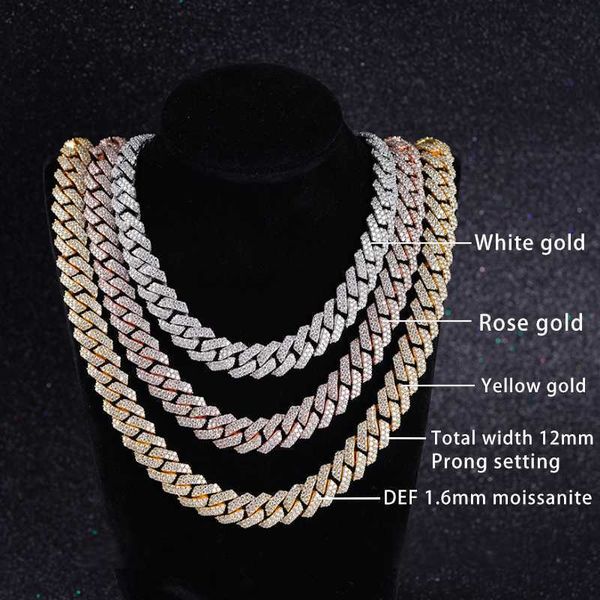 

starsgem cuban link choker synthetic diamond chain necklace, Silver