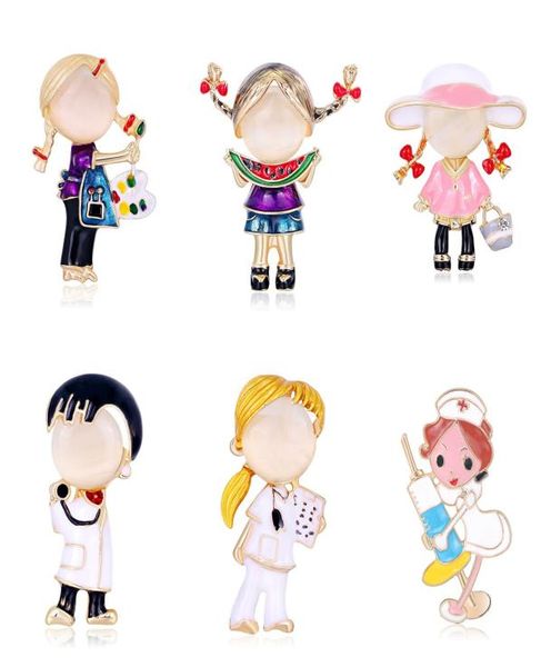 

fashion enamel doctor boys and girls brooches medical brooch pin nurse jewelry women men jackets badges accessories hijab pin7871549, Gray