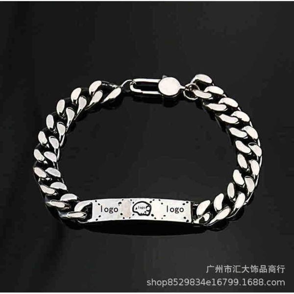 

60% off designer jewelry bracelet necklace ring antique effect ancient titanium stainless steel elf skull bracelet personalized men's w, Black