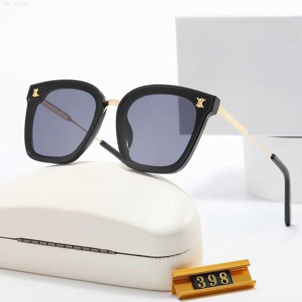 

sunglasses fashion metal frame toswrdpar glasses sunglasses designer men's ladies brown case black metal frame dark lens, White;black