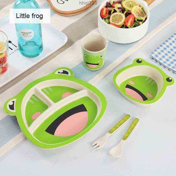 

f1b8 g1m6 bamboo child baby tableware plate set kids children dinnerware set dishes and plates sets feeding cup soup fork spoon utensils h11