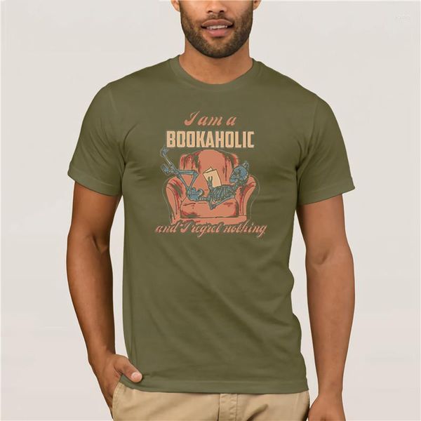 

men's t shirts 2023 reading skeleton bookaholic and i regret nothing men shirt fashion mens short sleeve 127329, White;black