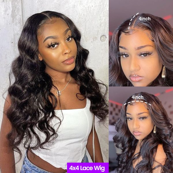 

fg body wave 2x4 u part natural human 8~28 inch for black women 150% hair brazilian hair wig curly human hair wig, Black;brown