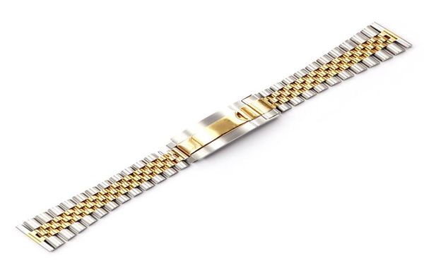 

carlywet 20 22mm whole glide lock replacement wrist watch band strap bracelet260a2597550, Black;brown