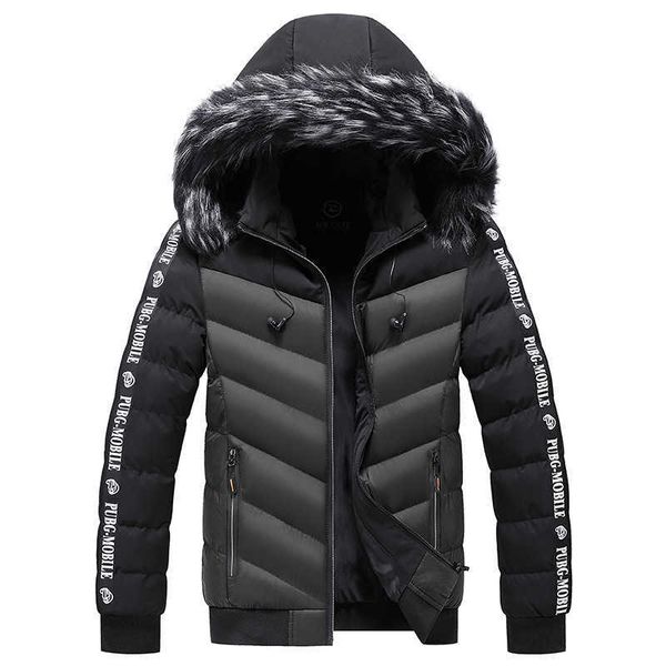 

winter padded jackets padded breathable jacket male thick warm cotton outwear man patchwork coats woven long winter wear cxu, Black