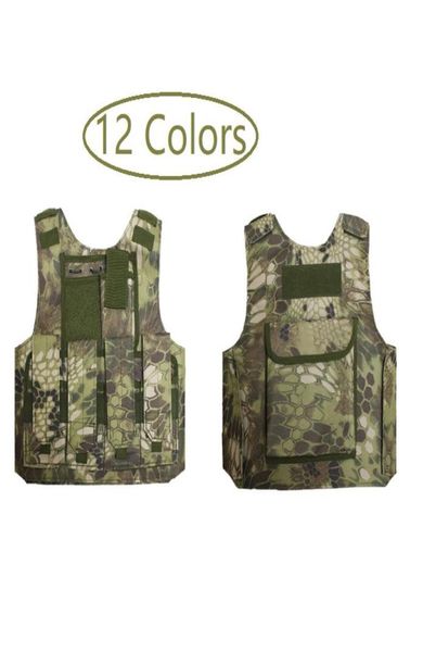 

kids camouflage hunting clothes cs combat equipment tactical army vest children cosplay costume sniper uniform8571575, Camo;black