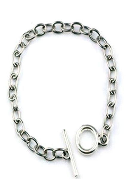

10pcslots stainless steel chain bracelet fit dangles charms pendants 1721cm diy accessories4895616, Black