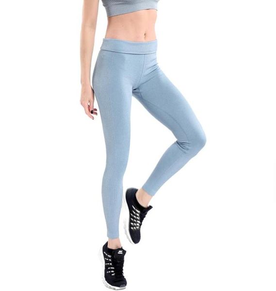 

women yoga pants high elastic fitness sport leggings tights slim running sportswear sports pants quick drying training trousers4266116, Black;blue