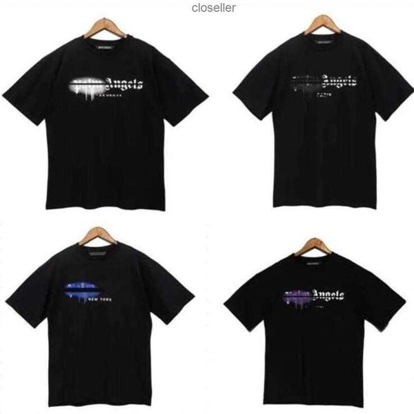 

summer men's t shirts shirt palms palmangel city designer limited inkjet graffiti letter printing women's sailboat short-sleeved c, White;black