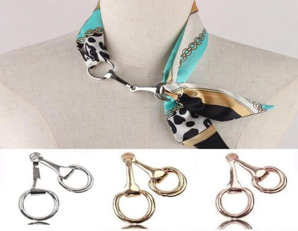 

scarves concise metal horse39s joint silk scarf buckle ornaments ribbon bag hair headband neck fashion women girl accessories m7102046, Blue;gray