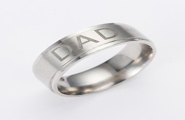 

europe and the united states selling stainless steel ring letters dad ring classic men039s titanium steel ring jewelry father3823468, Silver