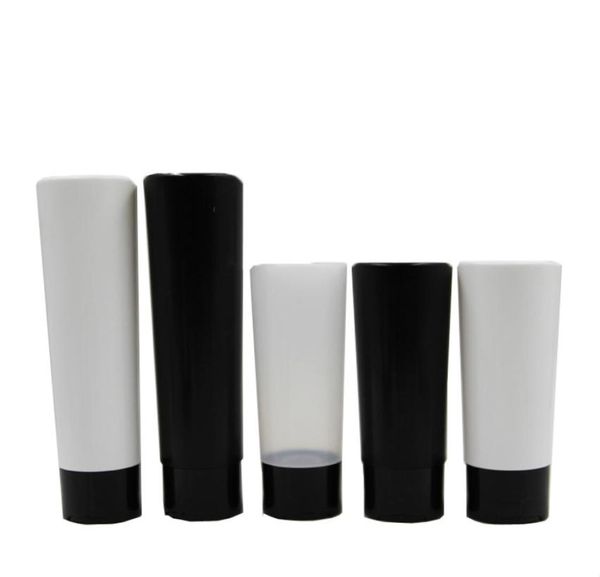 

30pcspack ldpe squeeze cosmetics tube 200ml 7oz sebastian bottles blackwhitenatural color with flip isc caps bottle3050608